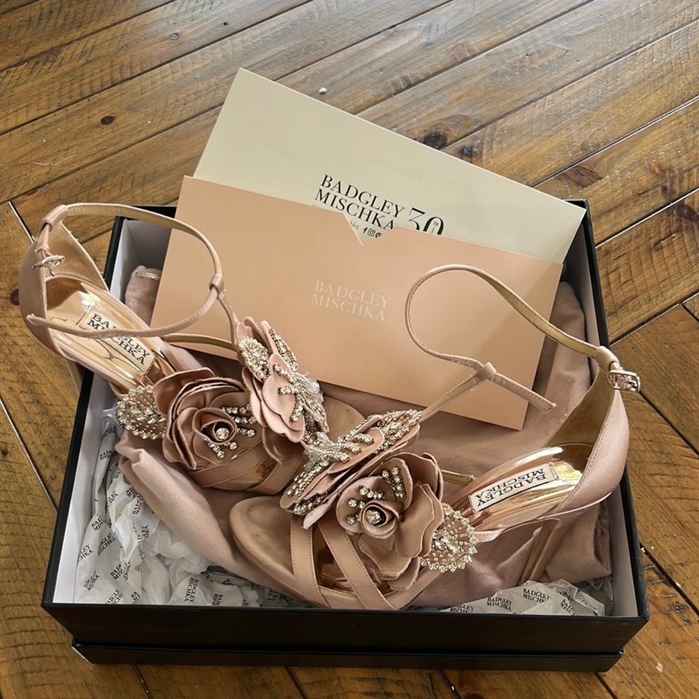 Badgley Mischka Lisa Floral Embellished Evening Shoe